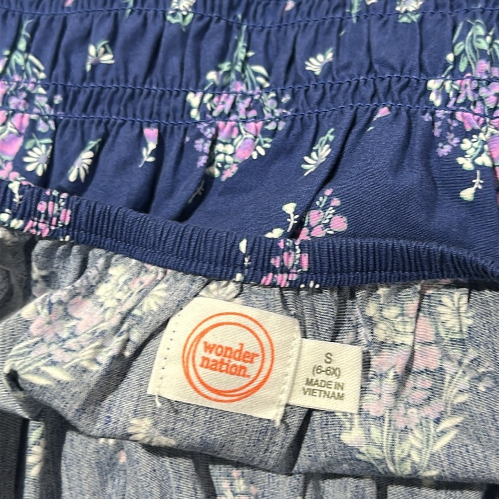 Floral Blue Kids Dress Size Small - Picture 9 of 10